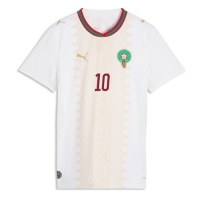Camiseta Marruecos Brahim Diaz #10 Segunda Equipación Replica Mundial 2026 para mujer mangas cortas